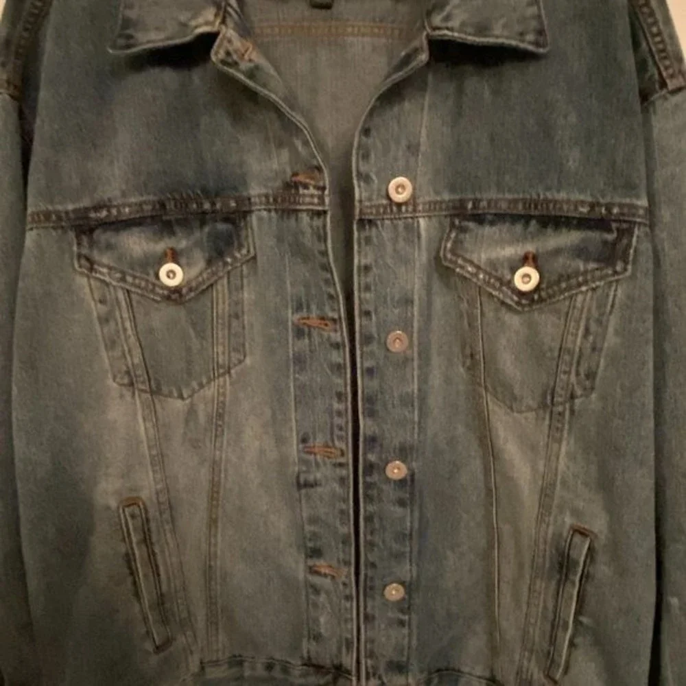 Wild Fable Woman's denim jacket metal button - L - Picture 2 of 7